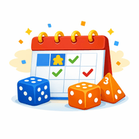 Calendar for game night events